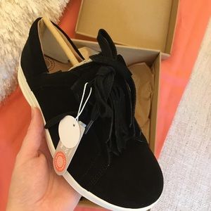 Fitflop lace f-sporty fringe sneakers US 6 black